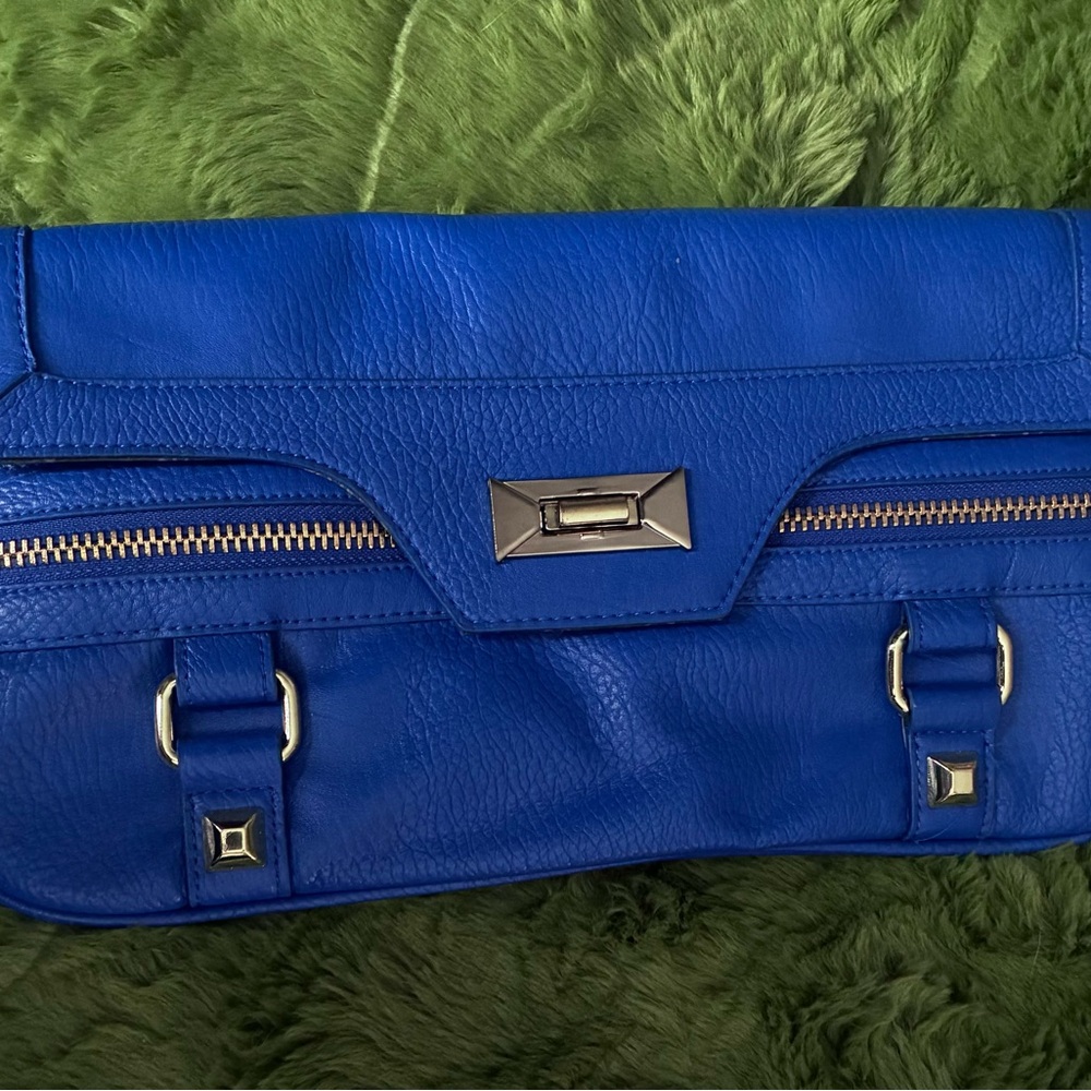Olivia + Joy Royal Blue Clutch with Silver Accents